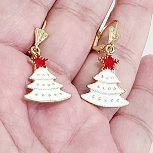 Christmas Tree Earrings - Picture 1 of 5